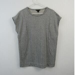 Banana Republic Medium Heather Grey Short Sleeve Sweater Vest Gray Women’s